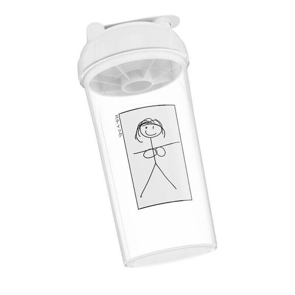 GamerSupps GG Waifu Cup Stick Figure Waifu Limited Edition Shaker Cup - Picture 4 of 5